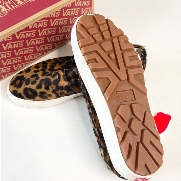 new Vans ☻︎ Calf Hair Slip On Sneaker ☻︎ Leopard - Picture 14 of 15